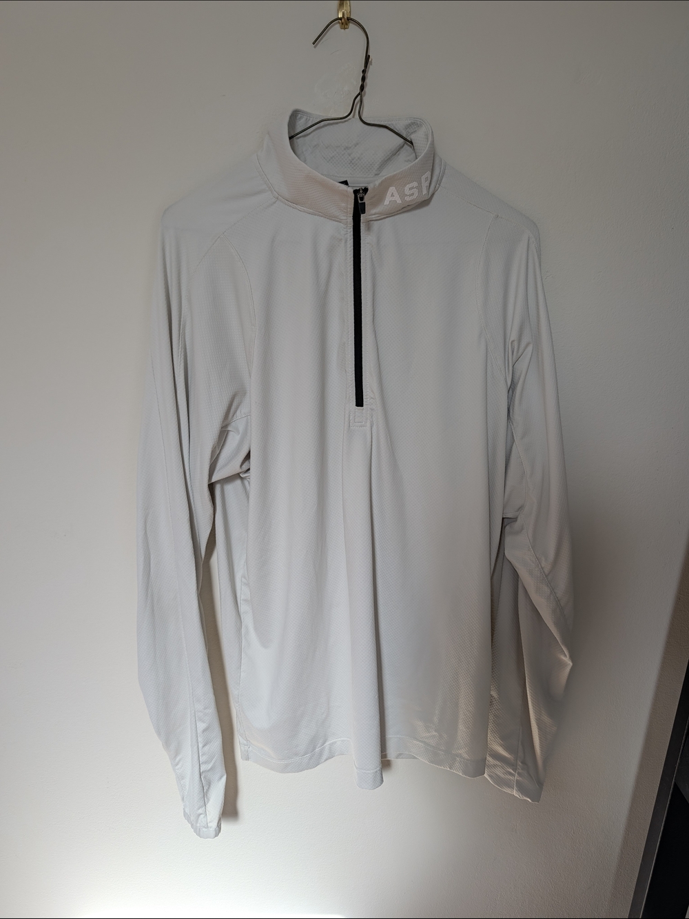 ASRV Men's White Performance Half-Zip Jacket